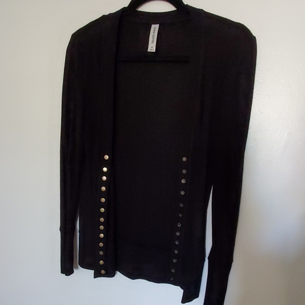 Zenana outfitters black button up cardigan